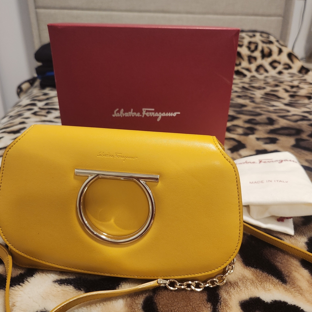 Salvatore Ferragamo Mustard Yellow Crossbody Bag